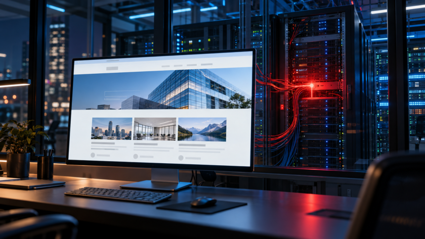 Sitio web conectado a servidores con una alerta roja en la capa PHP que representa el riesgo server-side de PHP2Shell